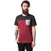 Urban Classics - 3Tone Pocket Tshirt Homme - Rouge/Gris Product image